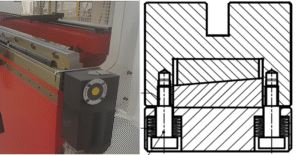 plegadora meca equipada con sistema de bombeo mecánico bidireccional  