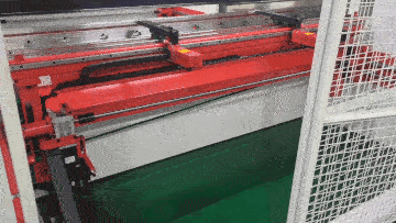 tope trasero de la plegadora