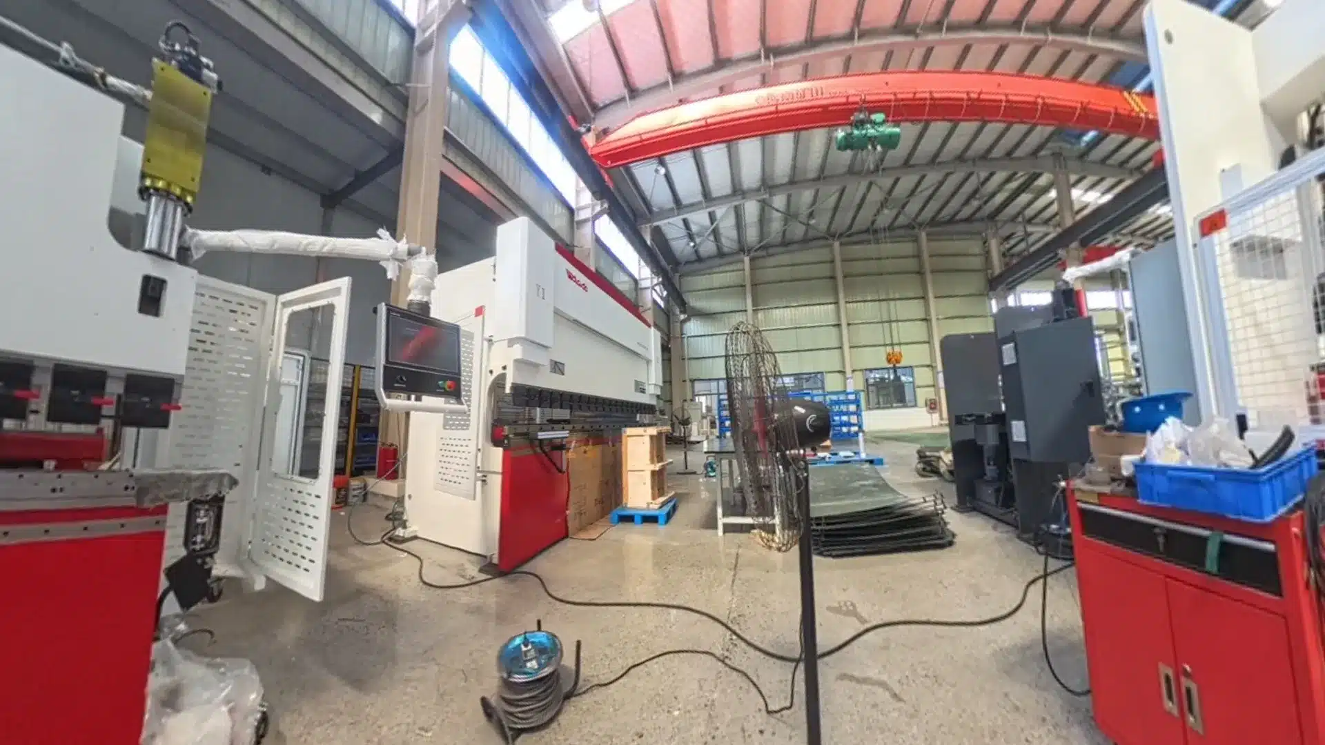 CNC press brake assembly workshop