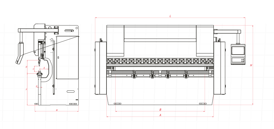 Технические характеристики листогибочного пресса